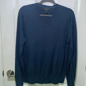 Banana Republic mens navy blue v-neck sweater size medium